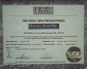 Our ISO 9002 Certificate